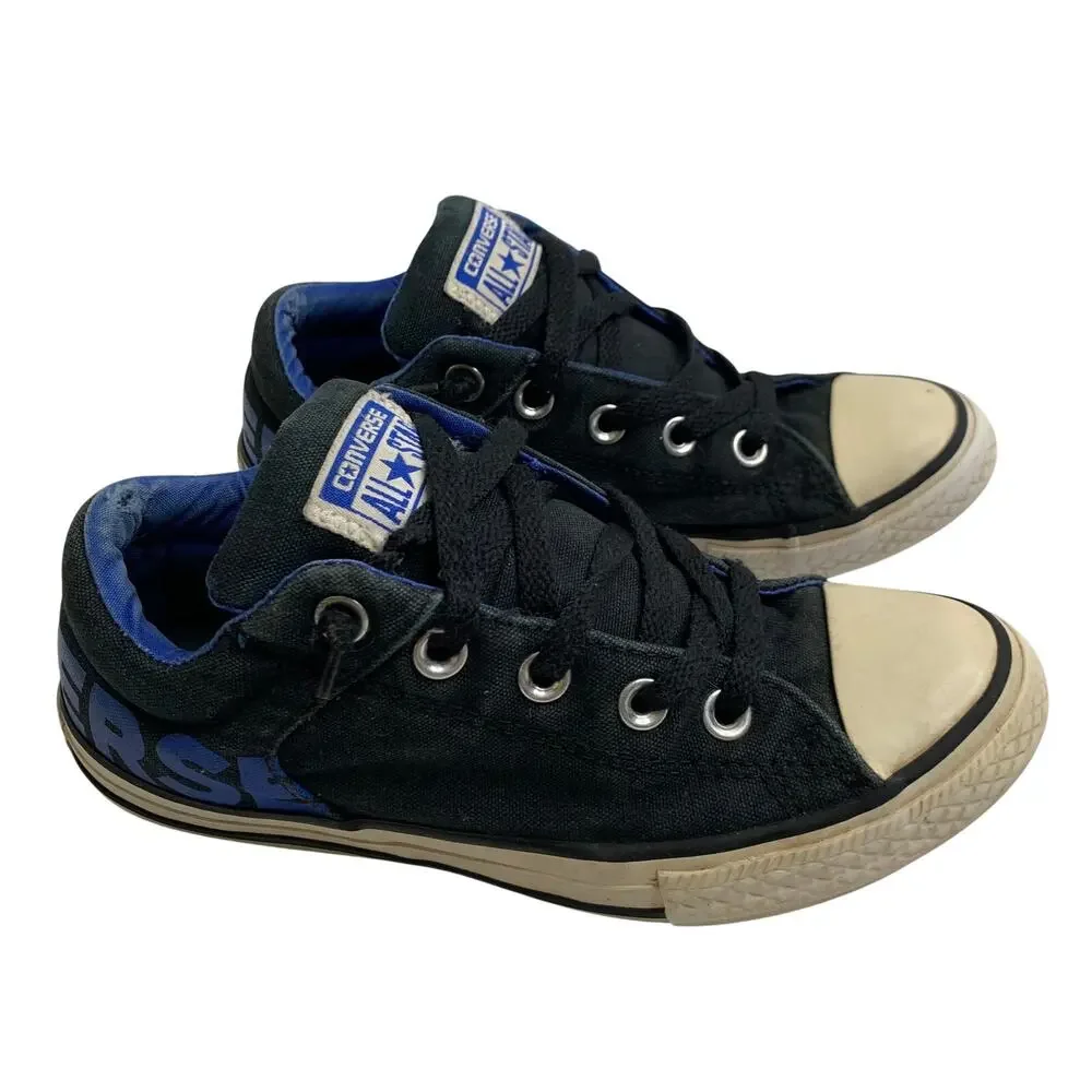 Converse All Star Youth Sz 3 Skater 660854F Black Blue Sneakers Casual Cushion